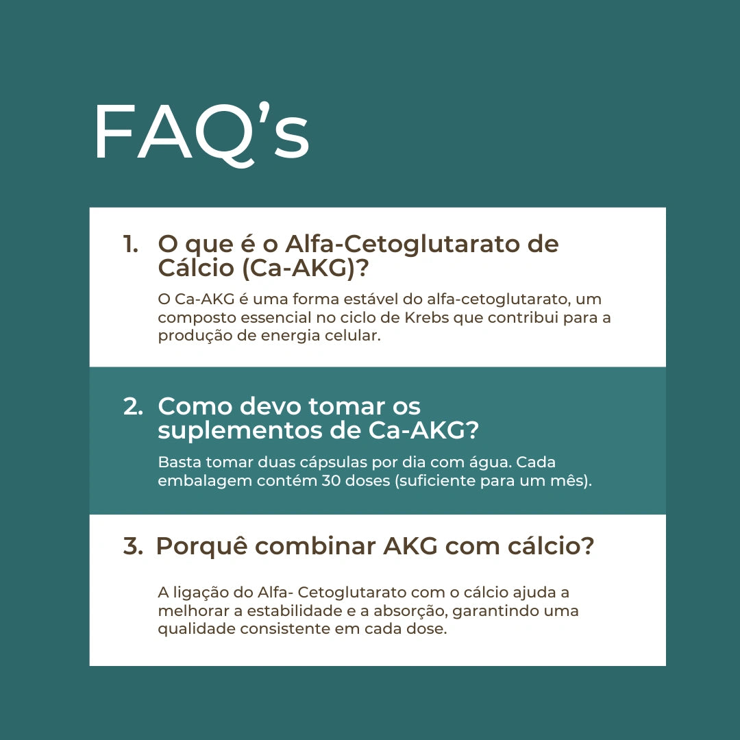 Suplemento Alfa-Cetoglutarato de Cálcio