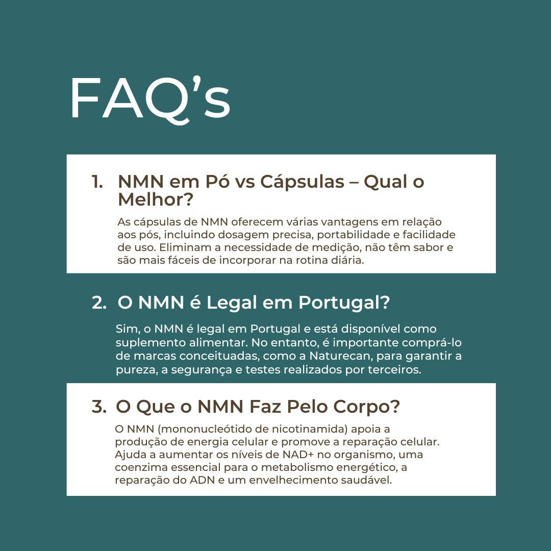 Suplemento NMN em Cápsulas