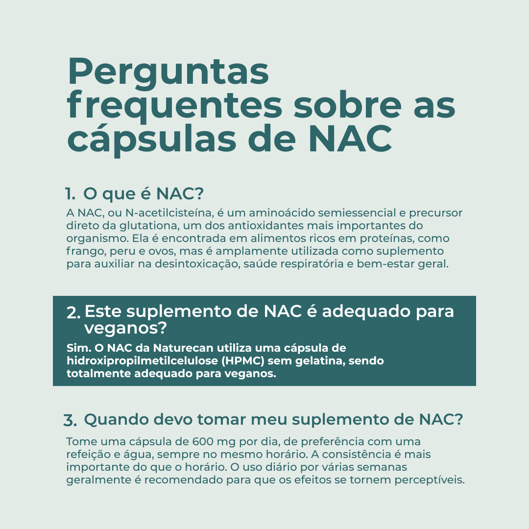 Cápsulas de NAC | N-Acetilcisteína