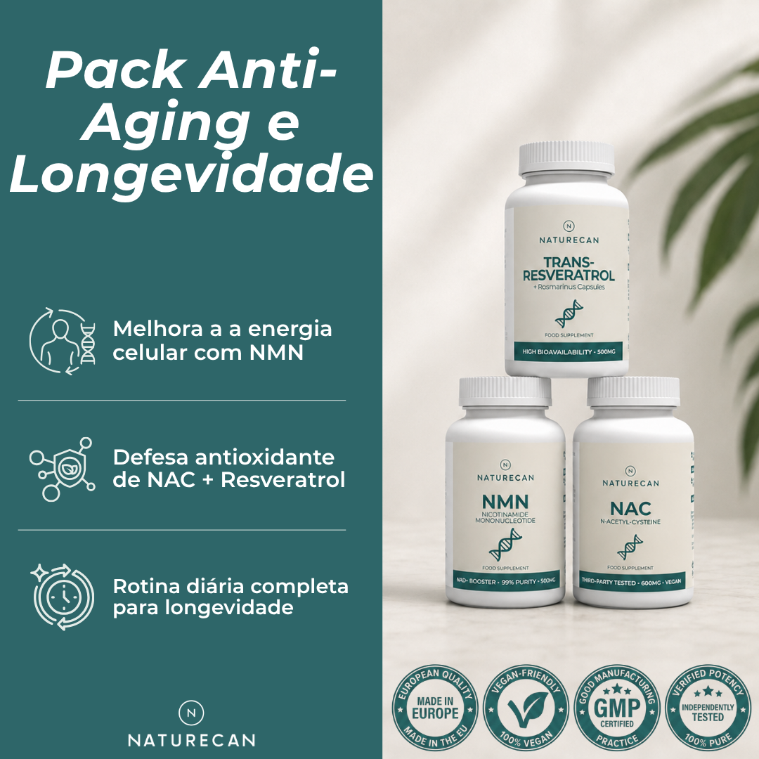 Packs Anti-Aging: NMN | NAC | Resveratrol