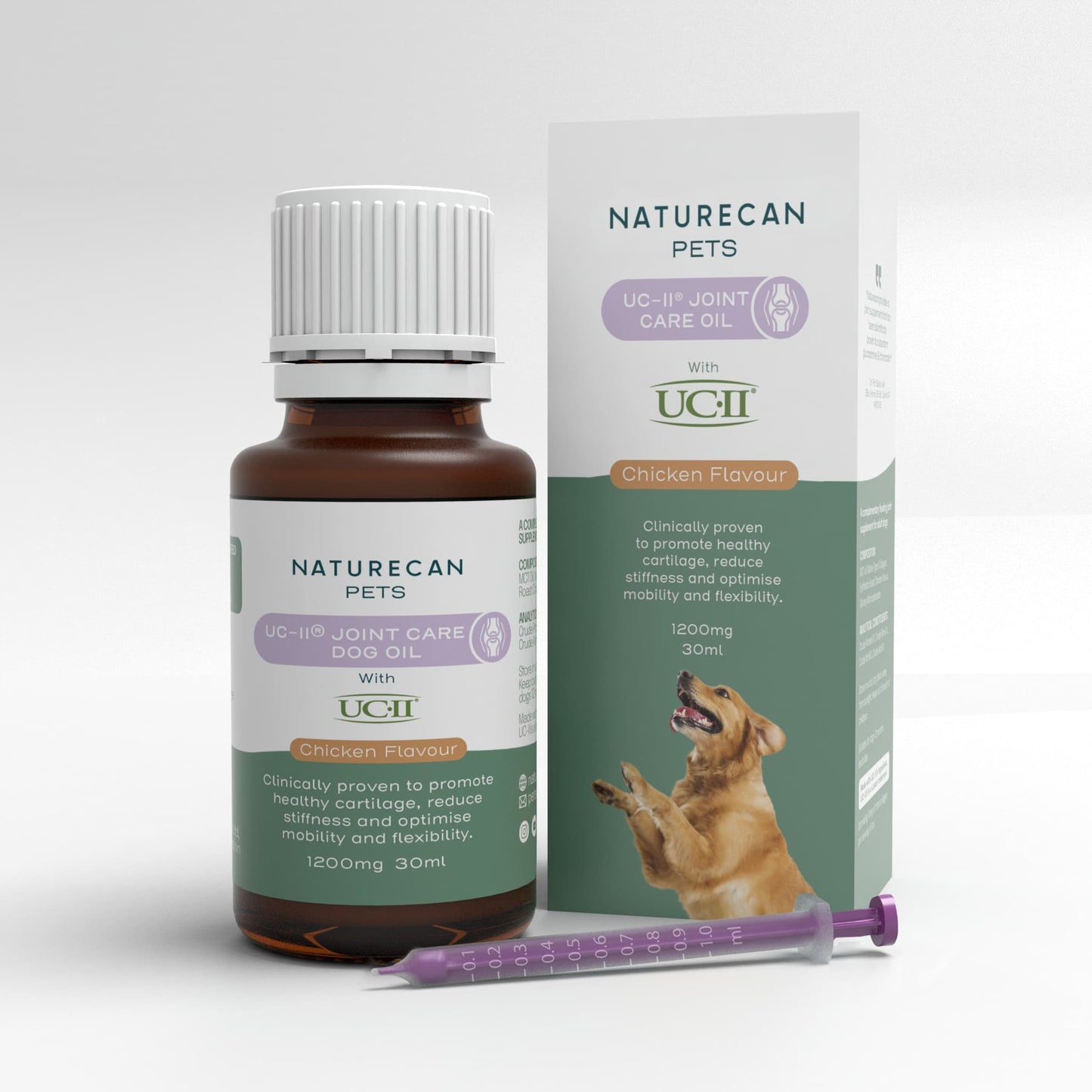 Óleo UC-II para Cães (cuidado das articulações)
