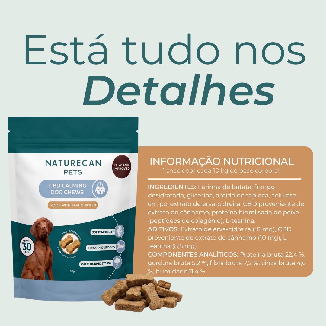 Biscoitos Calmantes & Anti-Stress para Cão com CBD
