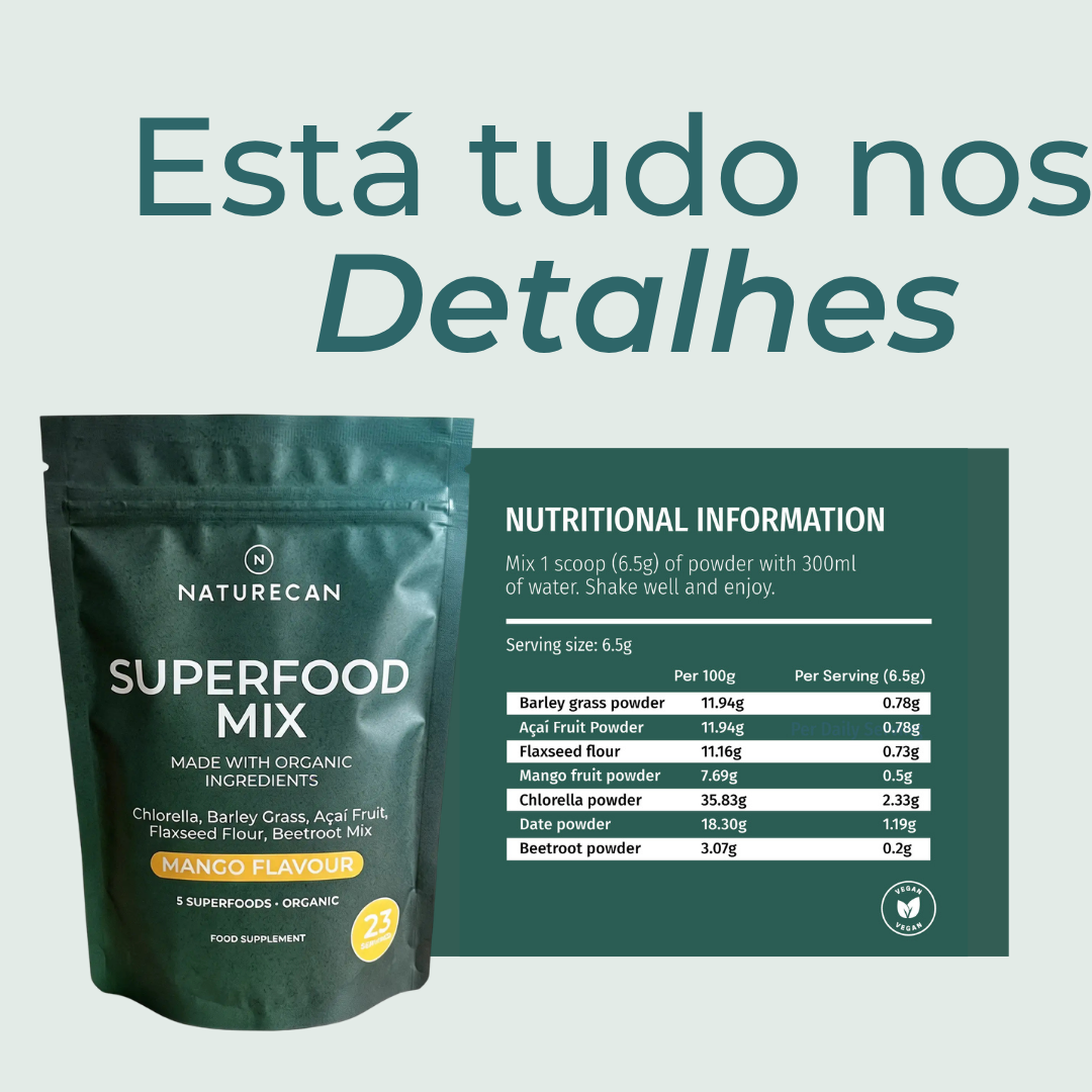 Superalimento informação nutricional