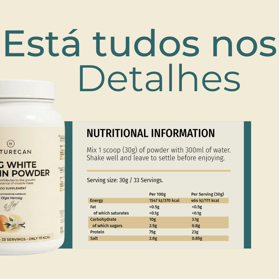 Albumina informação nutricional