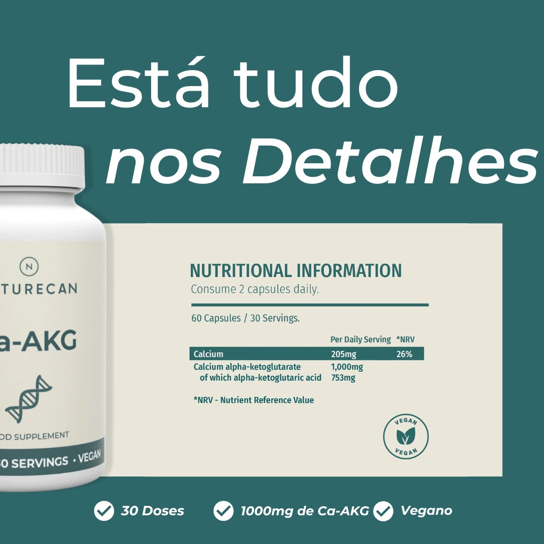 Suplemento Alfa-Cetoglutarato de Cálcio