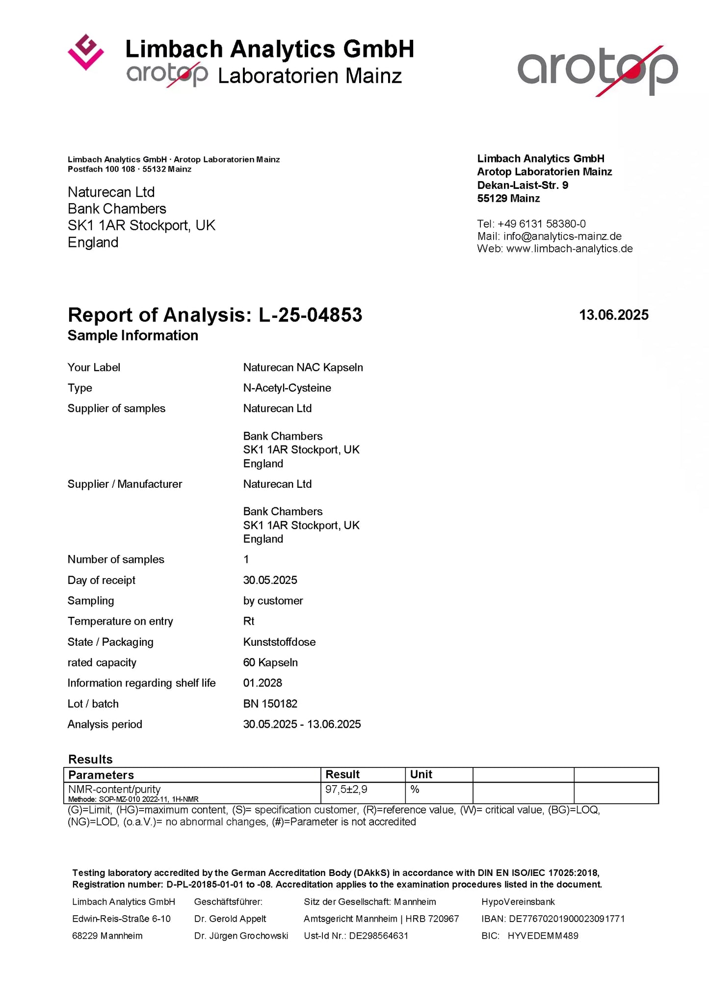 Cápsulas de NAC | N-Acetilcisteína