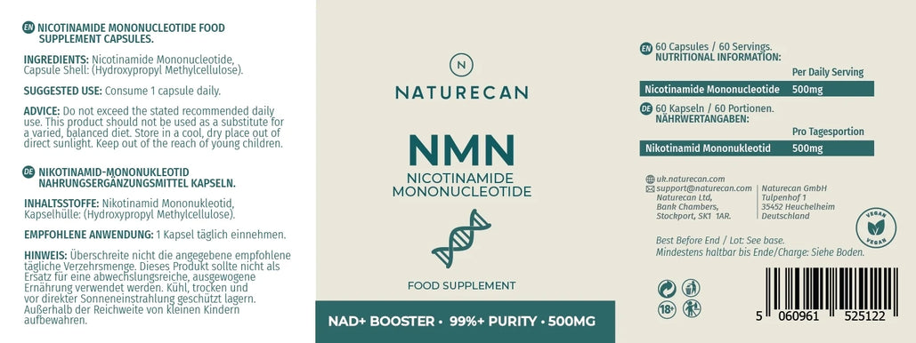 nmn informação nutricional