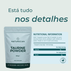 Taurina em Pó informação nutricional