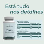 Cápsulas de Zinco informação nutricional