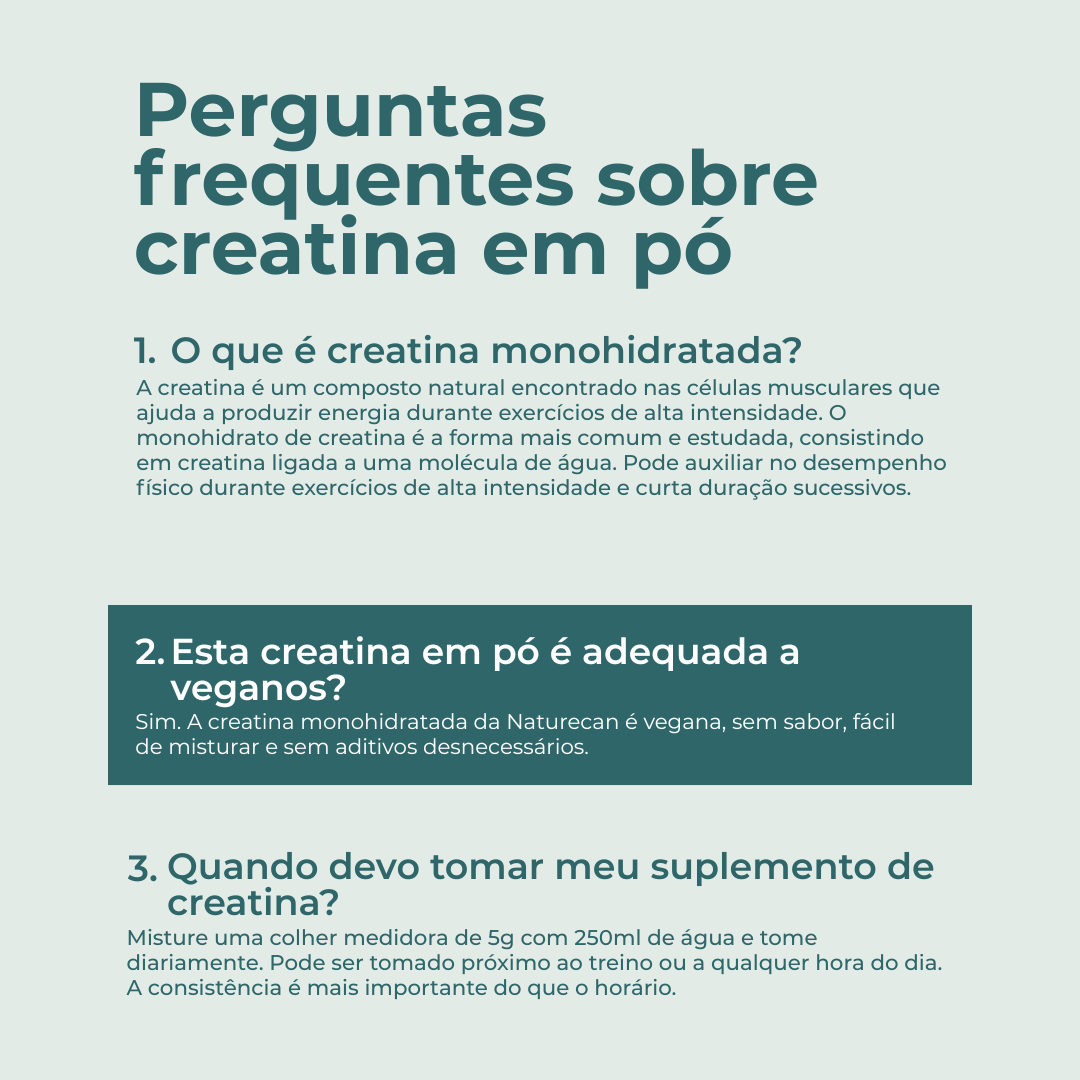 Creatina Monohidratada faqs