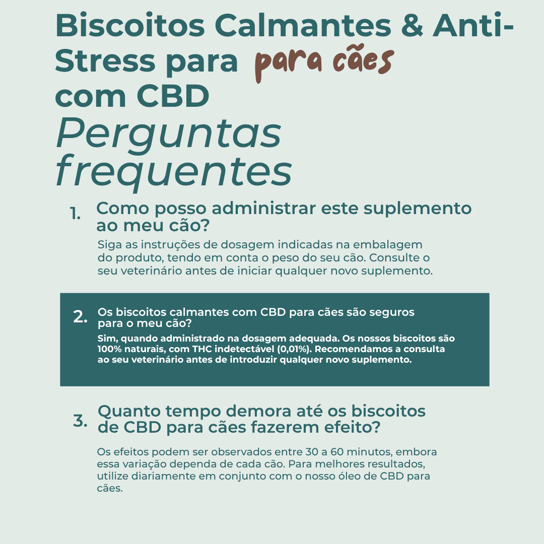 Biscoitos Calmantes & Anti-Stress para Cão com CBD