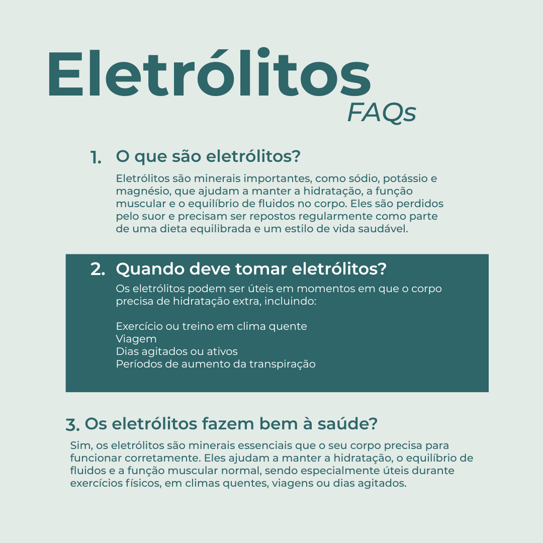 Bebida de Eletrólitos e Isotónica em Pó