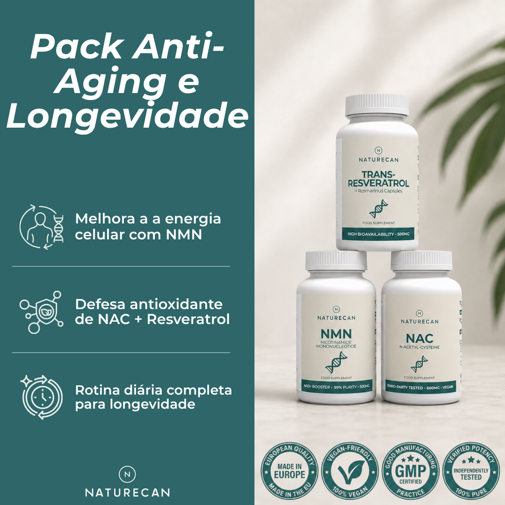 Packs Anti-Aging: NMN | NAC | Resveratrol