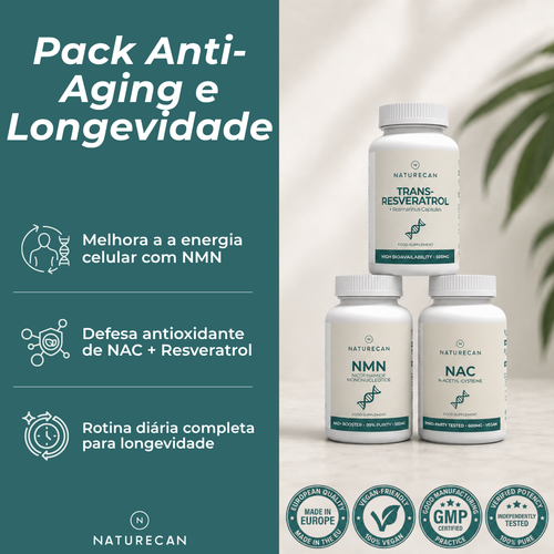 Packs Anti-Aging: NMN | NAC | Resveratrol